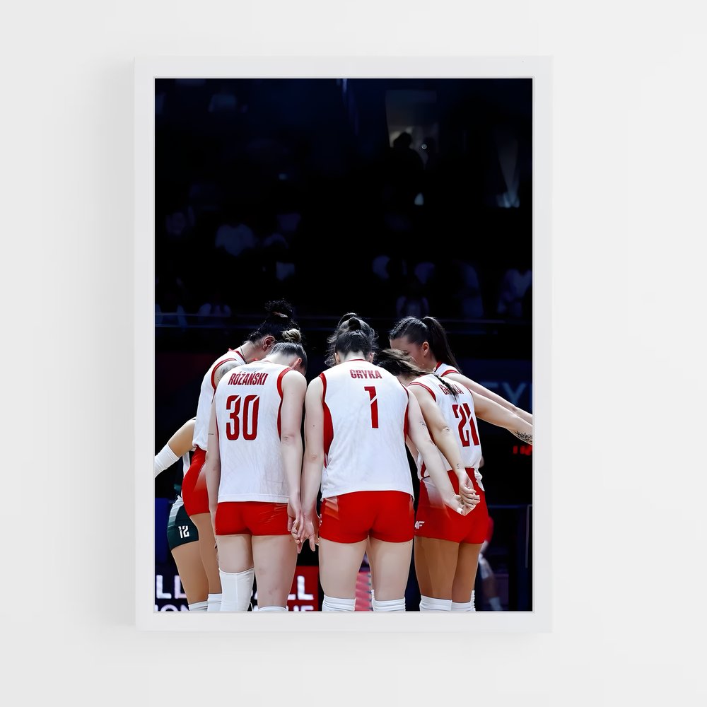 Poster L'Équipe en Tension – affiche Volleyball (vue 3)